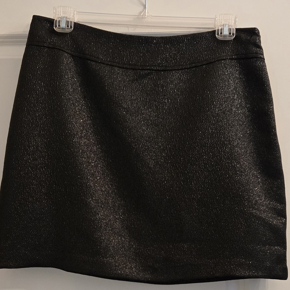Laundry By Shelli Segal Shimmering Black Mini Skirt
